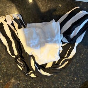 Black and White Striped tights.